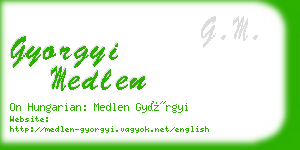 gyorgyi medlen business card